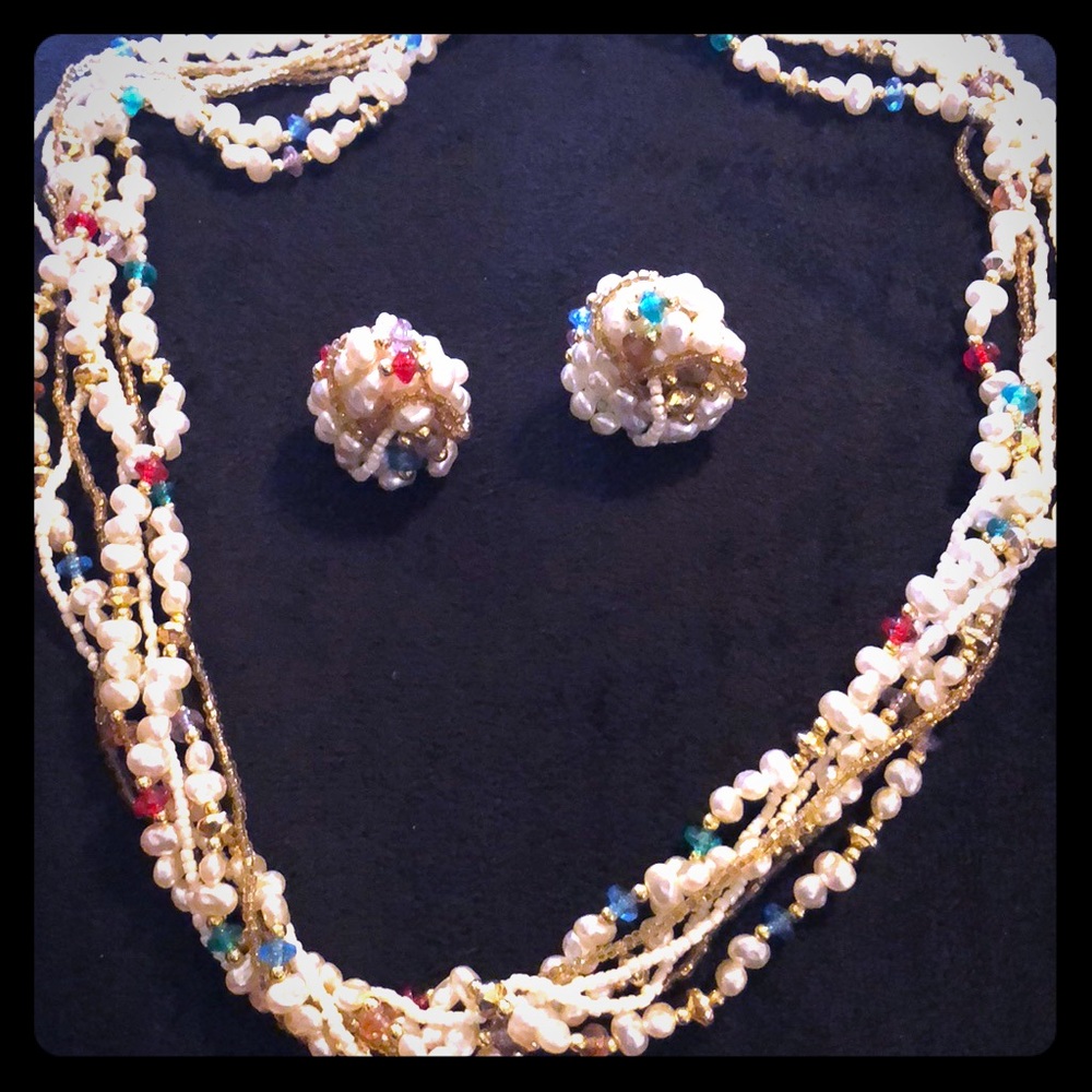 Vintage Beaded Jewelry Set